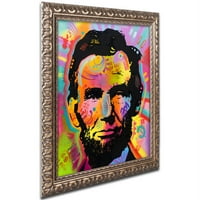 Zaštitni znak likovna umjetnost Abraham Lincoln IV Canvas Art by Dean Russo, zlatni ukrašeni okvir