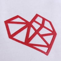 Daxton Tee geometrijski oblik srca Kratki rukavi Osnovni klasični majica - pijesak, xxx -veliki