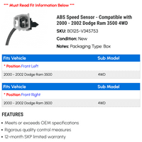 Senzor brzine - Kompatibilan sa - Dodge Ram 4WD 2001