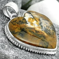 Desiregem Heart Ametist Sage Agate - Nevada Silver privjesak za odrasle žene nakit SDP98524