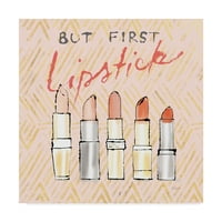 Zaštitni znak Fine Art 'Geo Beauty and Sass II - Lipstick First' Canvas Art Sue Schlabach