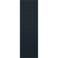 Ekena Millwork 18 W 35 H TRUE FIT PVC Horizontalni sloj uokviren modernim stilom Fiksni nosači, bez zvijezda noćne