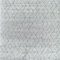Cosmoling by Cosmopolitan Chanai CN10B Basalt Geometric Contemporary sivi područje prostirka, 2'x4 '
