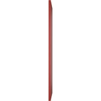 Ekena Millwork 12 W 25 H True Fit PVC dijagonalni sloj Moderni stil Fiksni nosač, vatra crvena