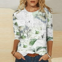 Ženske bluze i topovi na rasprodaji ženska modna majica s printom bluza s rukavima srednje duljine ležerni vrhovi