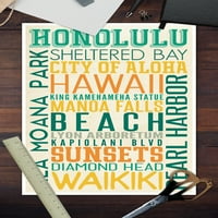 Honolulu, Havaji, tipografija