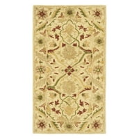 Tradicionalni cvjetni vuneni tepih od Bjelokosti 8'8'Okrugli