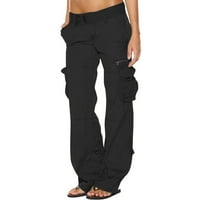 Hlače za žene modne ženske jednobojne hlače hipi punk hlače ulična odjeća široki kombinezoni s džepovima za trčanje