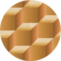 Ahgly Company zatvoreni okrugli kantaloupe narančasto prostirke, 8 'krug