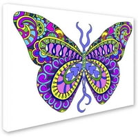Zaštitni znak likovna umjetnost Bashful Garden Butterfly Blooming Canvas Art by Kathy G. Ahrens