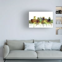 Marlene Watson 'Baltimore Maryland Skyline Safari Buff' Canvas Art