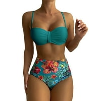 Kupaći kostim Plus Size za žene, Tankini, kupaći kostimi za kontrolu trbuščića, dva kupaća kostima, bluza s cvjetnim