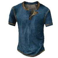 Muške majice, Jednobojni vrhovi kratkih rukava s izrezom u obliku slova u, nove ljetne Ležerne sportske majice,