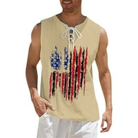Muški top bez rukava s gradijentnim printom za Dan neovisnosti prsluk košulja majica za trening trčanja