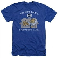 Trevco Garfield-t-Shirt Not Lazy Adult Heather, Royal - XL