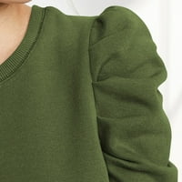 Topovi s dugim rukavima S Lampionom u donjem rublju, ženski pulover, jednobojna Majica