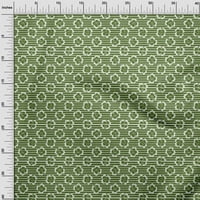 Oneoone pamuk letio je zelenom tkaninom blok tkanina za šivanje tiskane zanatske tkanine uz dvorište široko-x0