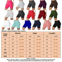 Rejlun Women Working Sport Kratke hlače Čvrsta boja dna visokog struka joga kratke hlače za kontrolu trbuha Mini
