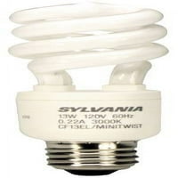 Dulux® EL Spiral Compact Fluorescent Lamp, Mini, Watt, 3000k, CRI, srednja baza, volti po svakom