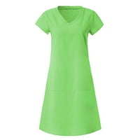 pgeraug jesenske haljine za ženske haljine za žene stil feminino vestido majica pamučna zelena s