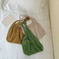 Talus Žene za ramena kukičana velika kapaciteta Svijetle boje ručno udubljenje pletene torbe za torbu za torbu