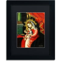 Zaštitni znak likovna umjetnost Djevica i sin I Canvas Art by Masters Fine Art, Black Matte, crni okvir