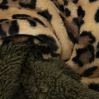 Ženski modni kaput s leopard printom, zimski udoban kaput dugih rukava tridesete veličine
