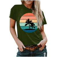 Ženske majice s grafičkim printom ljetne košulje kratkih rukava Ležerne Vintage majice s okruglim vratom s printom