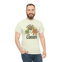 FamilyLoveShop llc Happy Go Lucky Majica, smiješna košulja sv. Patrika, retro groovy St Patty Day majica, Dan