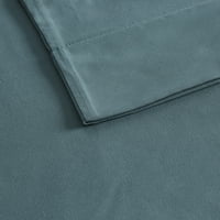 Komplet posteljine u tirkiznoj boji s luksuznim dubokim džepom od mikrovlakana, Blizanac
