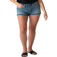 Tvrtka Silver Jeans. Ženske kratke hlače s visokim strukom veličine struka 24-36