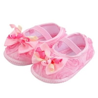 Cipele za dječake i djevojčice s ravnim cvjetnim printom zatvorenih nožnih prstiju modna biserna haljina princeza