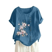 Proljetno-ljetna nova ženska majica od pamuka i lana u donjem rublju, ljetna i jesenska ležerna labava majica