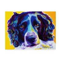 Zaštitni znak likovna umjetnost 'Engleski Springer Spaniel Emma' Canvas Art by Dawgart