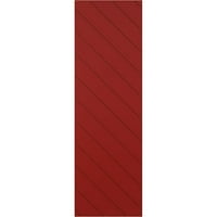 PVC dijagonalne letvice od PVC-a od 18 do 44 u modernom stilu s fiksnim nosačem, vatreno crvena