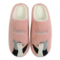 Komyufa Ugodni pingvini životinjskih papuča za žene djevojke meka memorija protiv klizanja