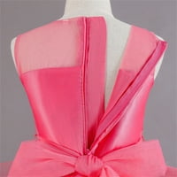 Haljine za Tinejdžerke, jesenska midi haljina s volanima i zvonastim rukavima, vruće ružičasta jesenska haljina
