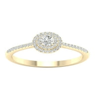 Zaručnički prsten od 10k žutog zlata s dijamantnim okruglim dijamantom od 10k