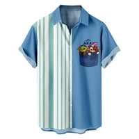 Muška ležerna prozračna majica kratkih rukava s džepom s jodom od 3 inča muški dječji ležerni havajski top rođendanski
