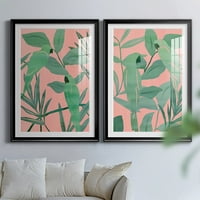Wexford Home ružičasta i zelena ptica raja I Premium Framed Print, 22.5 30.5 - Spremni za objesiti, crno