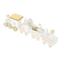 Božićni ukrasi u obliku vlaka s četiri automobila, ukras radne površine iz crtića