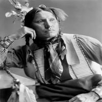 Indijanci SIU, 91900. Američki konj Nsamuel, Indijanac Oglala Siu, iz emisije Buffalo Bill Divlji zapad. Fotografija
