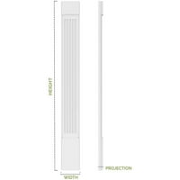 10 W 120 H 2 P Plain PVC PILASTER W Standardni kapital i baza