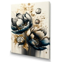 Designart crno -bijele akvarelne ruže I platna zidna umjetnost