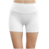 Estetske kratke hlače za ženske guzice za dizanje joge kratke hlače s džepovima bijeli m