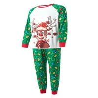 Odgovarajuće božićne pidžame za cijelu obitelj, dječje klizače, vrhove pahuljica i jelena iz crtića + Set svijetlih
