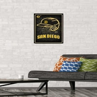 San Diego Padres - plakat neonske kacige, 14.725 22.375
