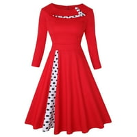 Retro haljina za žene iz 1950-ih, haljine u točkicama, Vintage koktel ljuljačke, rockabilli kostim Audrie Hepburn