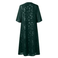 Ženska ležerna Haljina, ženska ležerna haljina s printom Plus size, čipkasta haljina s okruglim vratom, haljina