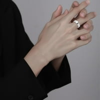 Frehsky prstenovi moda jednostavni glatki prsten od nehrđajućeg čelika ravni prsten titanij čelični prsten širok